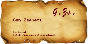 Gan Zsanett névjegykártya